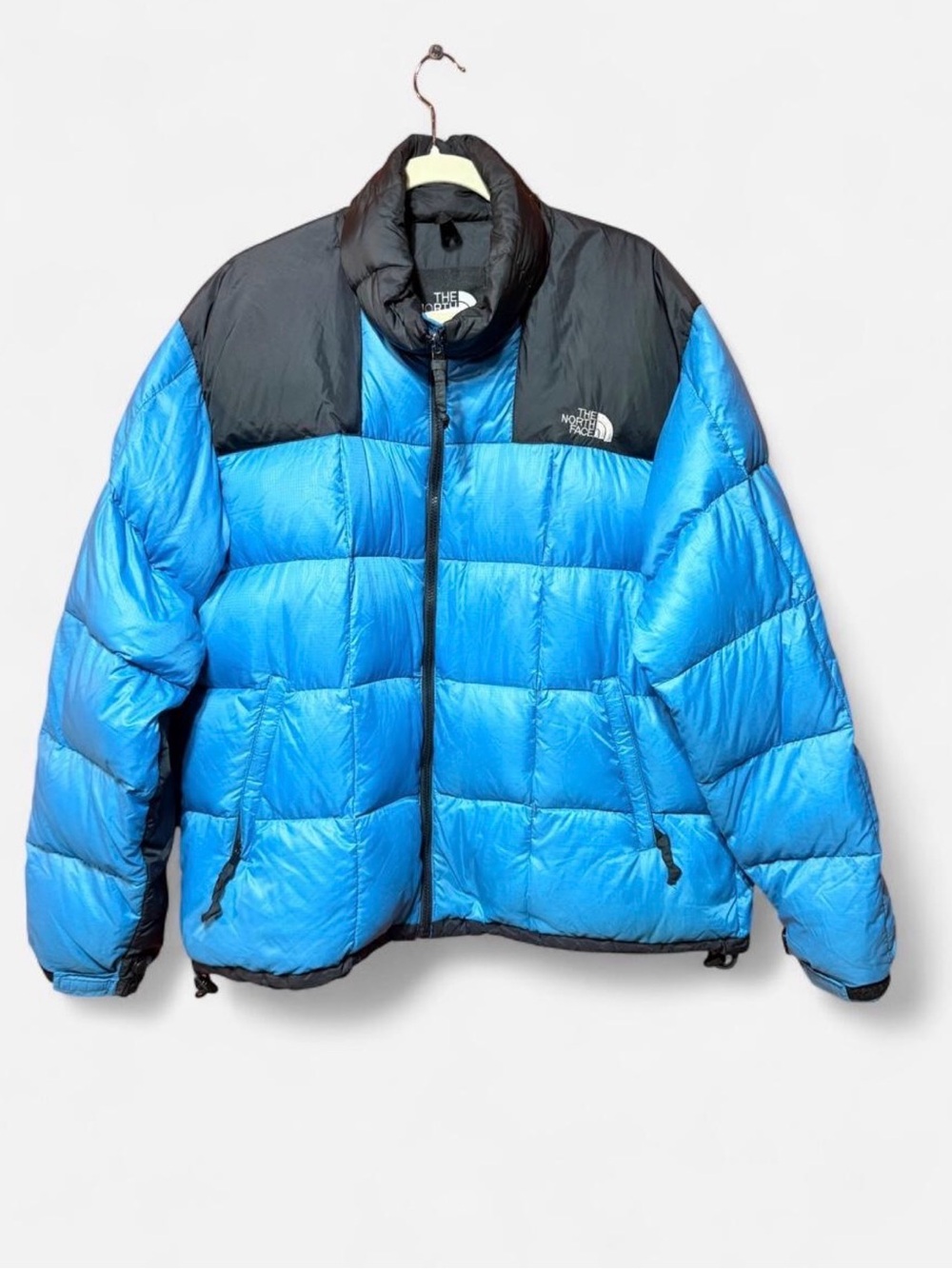 The North Face Blue and Black Insulated Ski Puffer Jacket